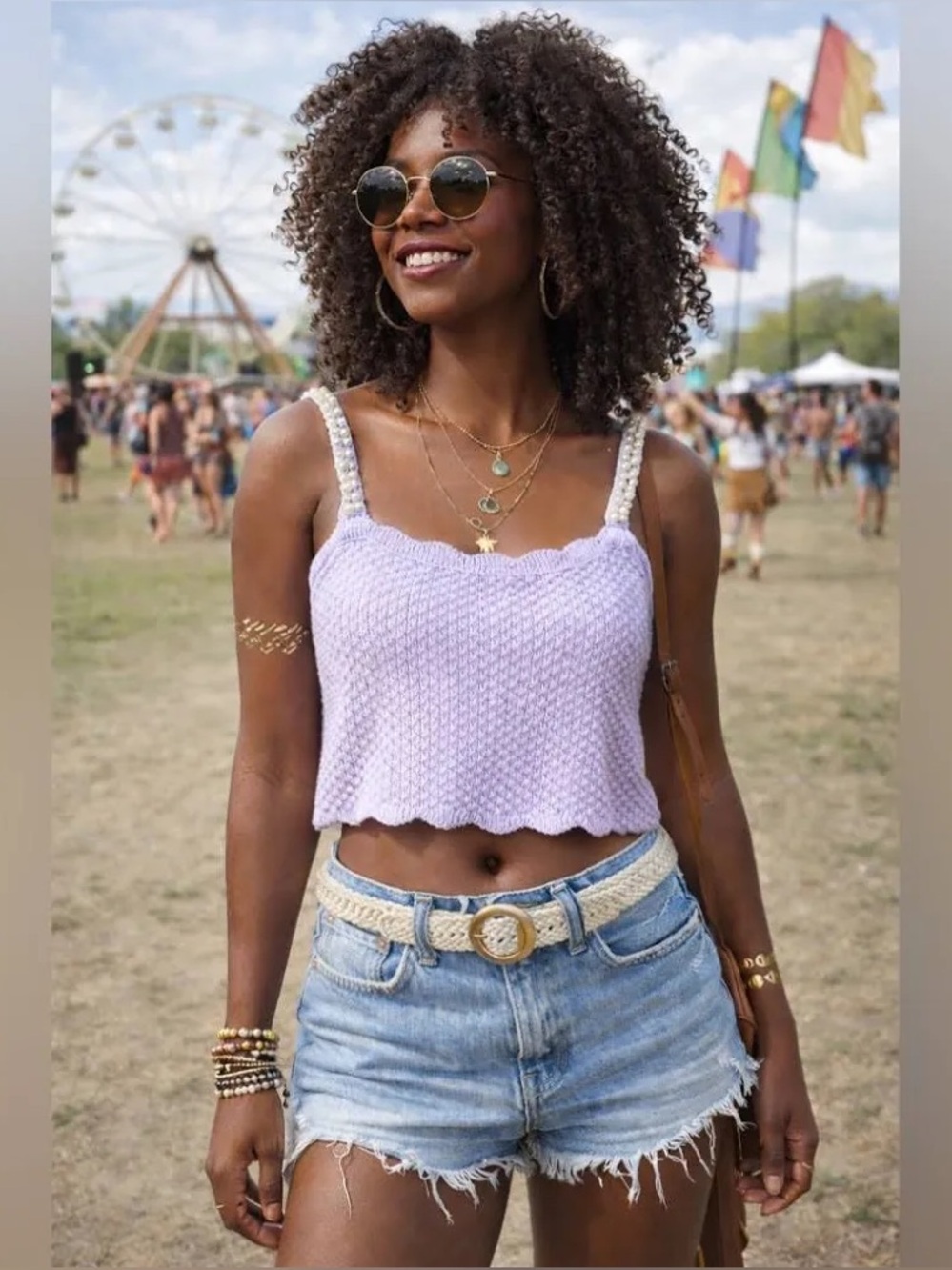 NWT House of Harlow crochet tank
